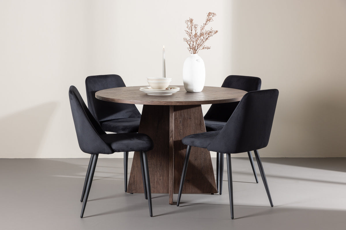 Bootcut Matbord med Night Stolarna – MDF