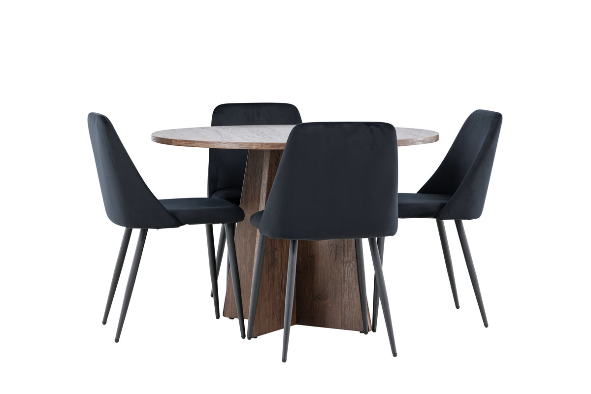 Bootcut Matbord med Night Stolarna – MDF