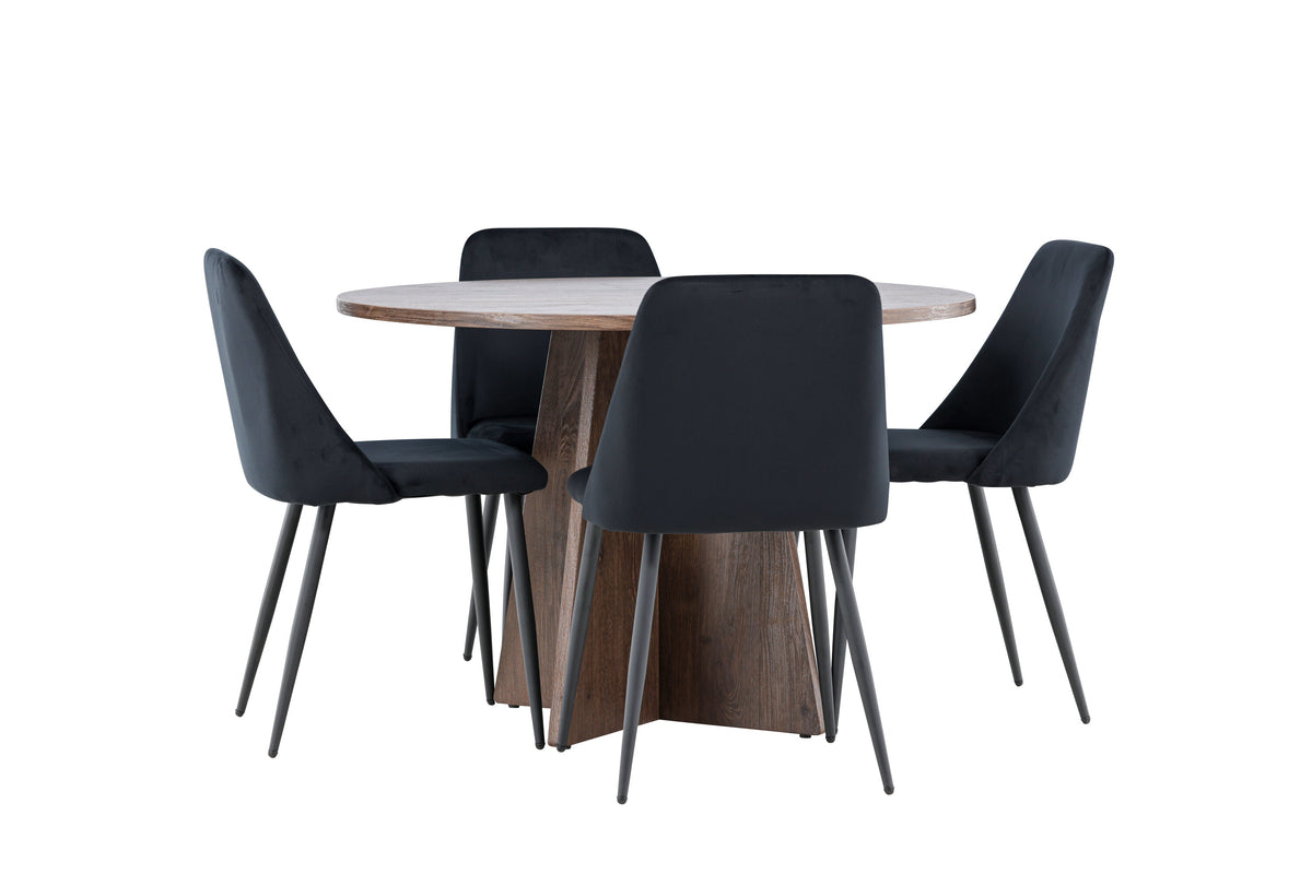 Bootcut Matbord med Night Stolarna – MDF