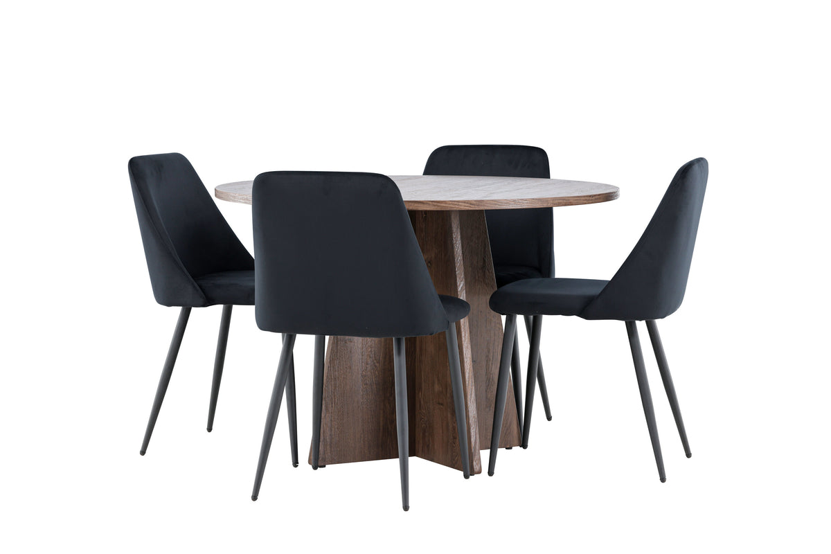 Bootcut Matbord med Night Stolarna – MDF