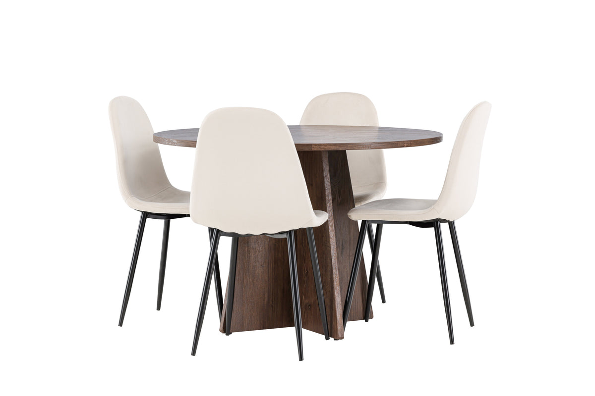 Bootcut Matbord med Polar Stolarna – MDF