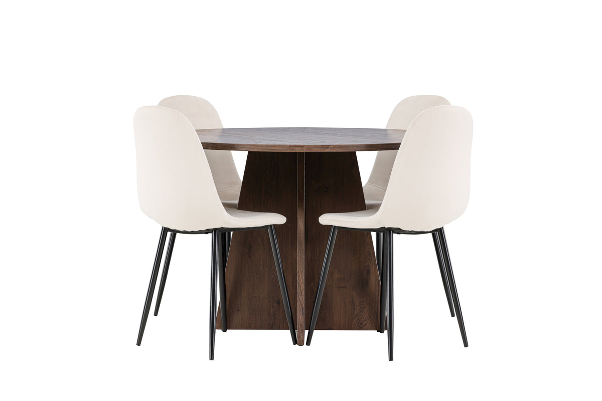 Bootcut Matbord med Polar Stolarna – MDF
