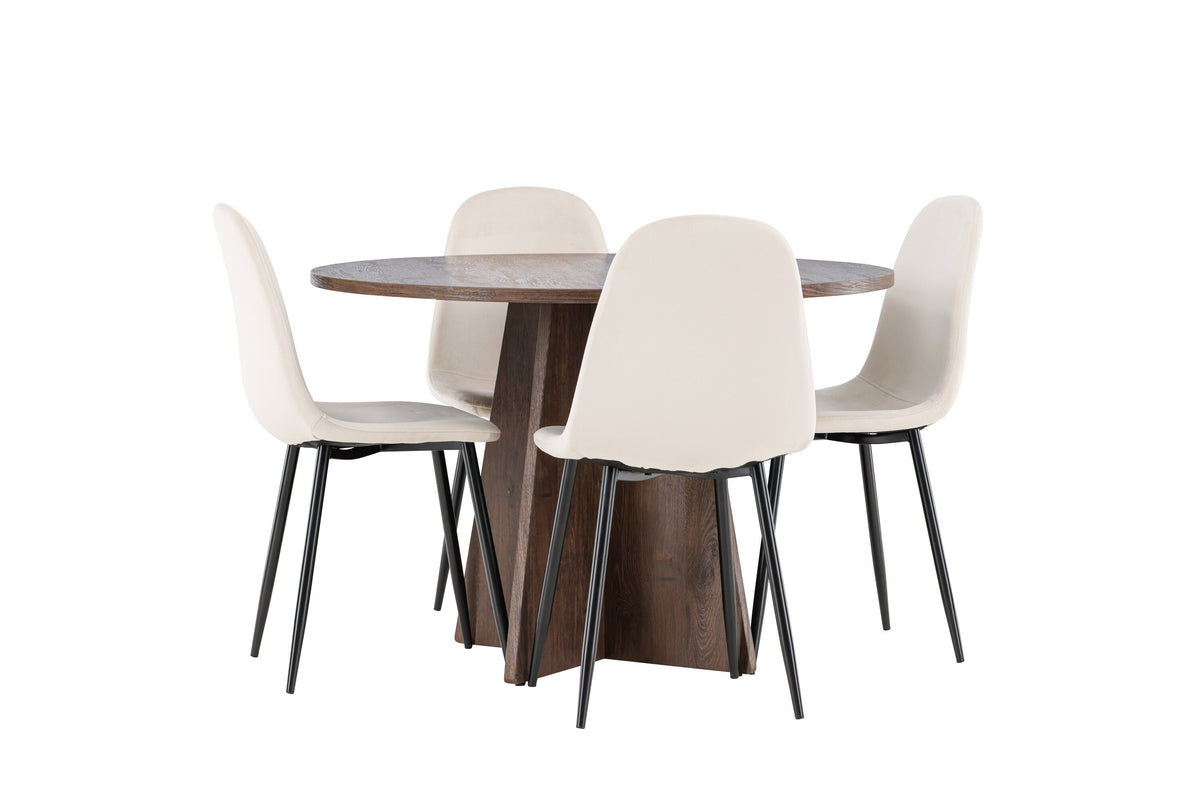 Bootcut Matbord med Polar Stolarna – MDF