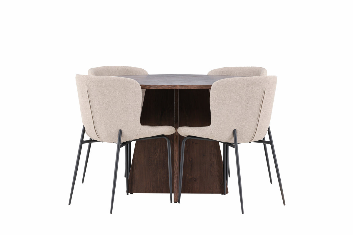 Bootcut Matbord med Modesto Stolarna – MDF