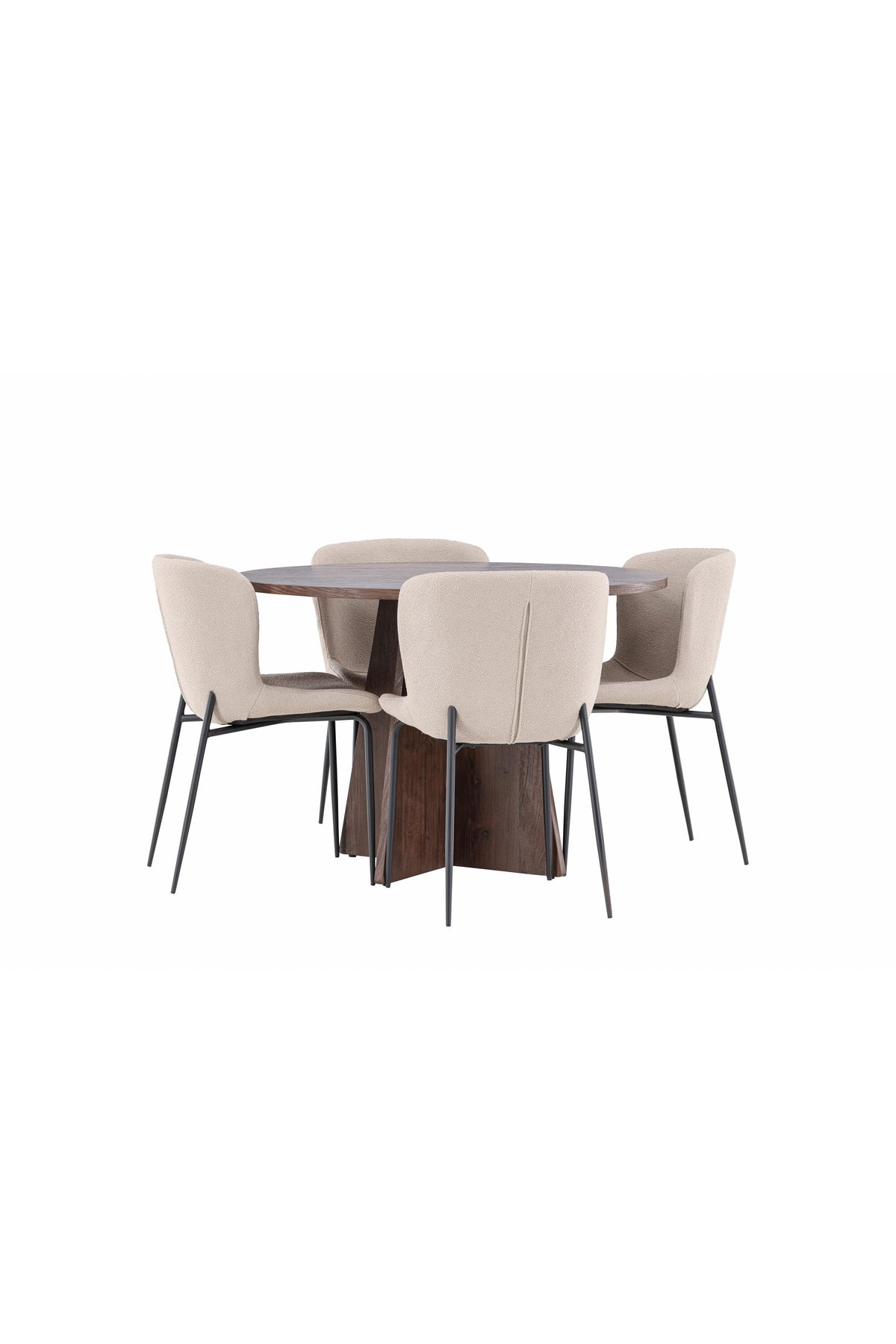 Bootcut Matbord med Modesto Stolarna – MDF