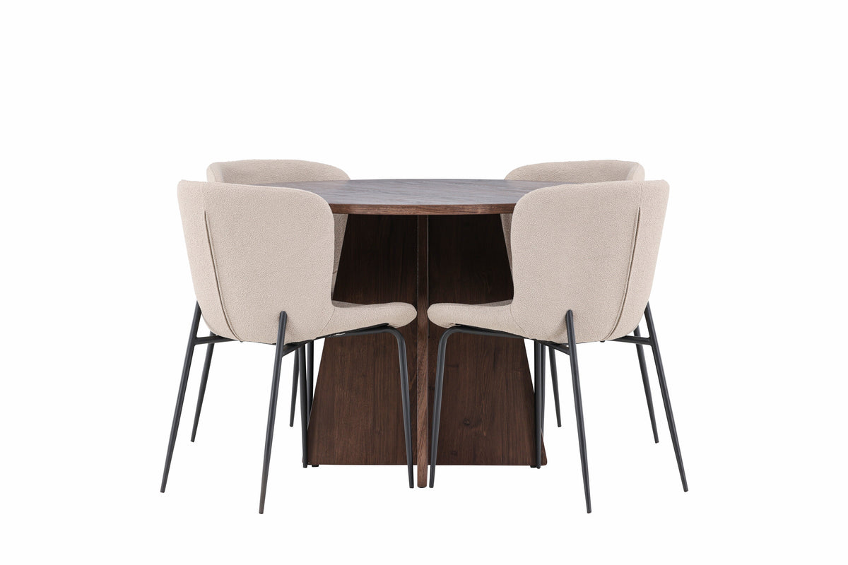 Bootcut Matbord med Modesto Stolarna – MDF