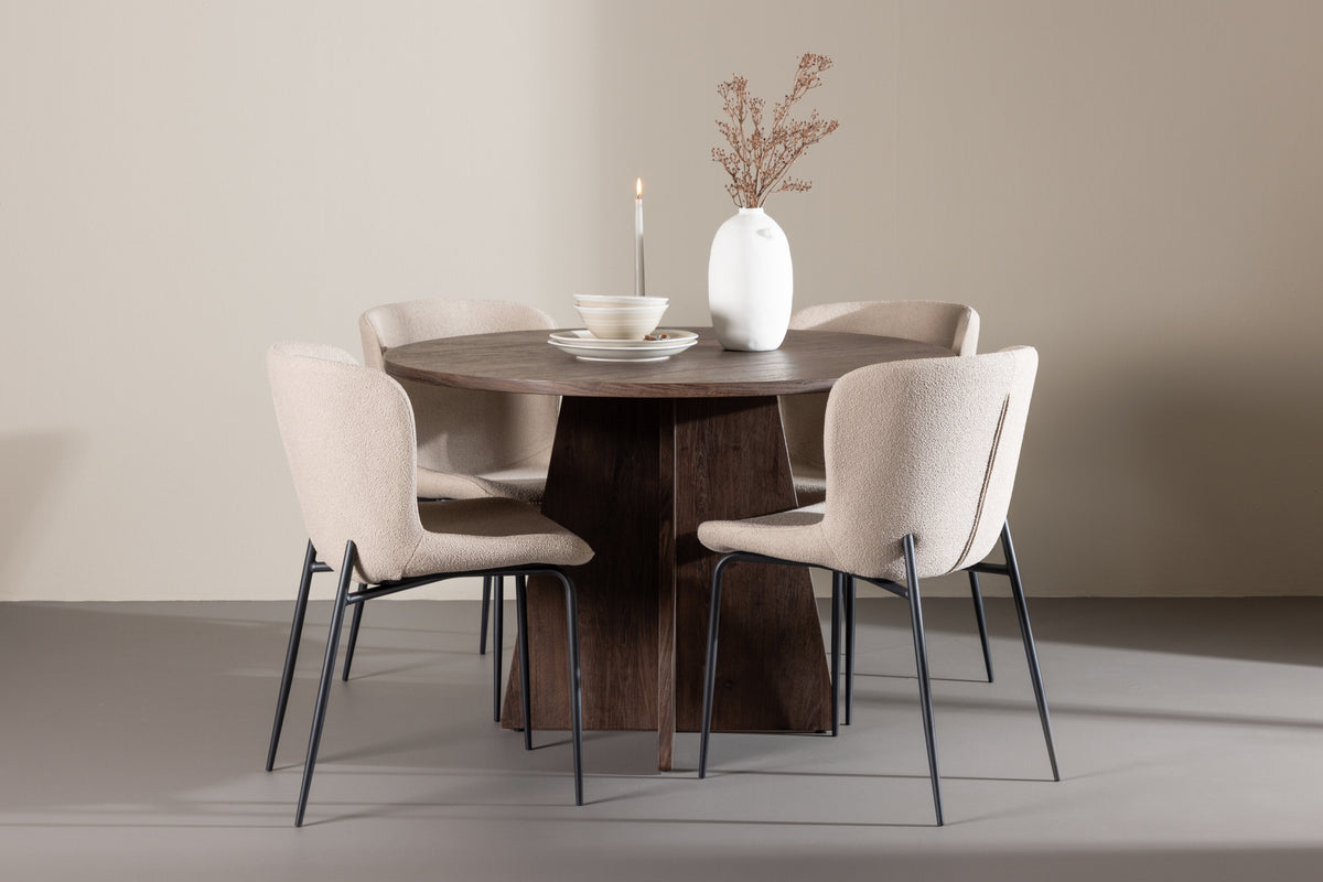 Bootcut Matbord med Modesto Stolarna – MDF