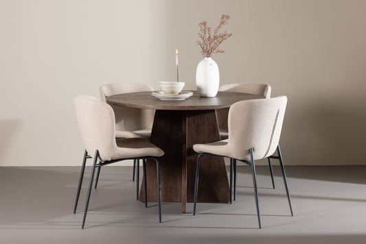 Bootcut Matbord med Modesto Stolarna – MDF