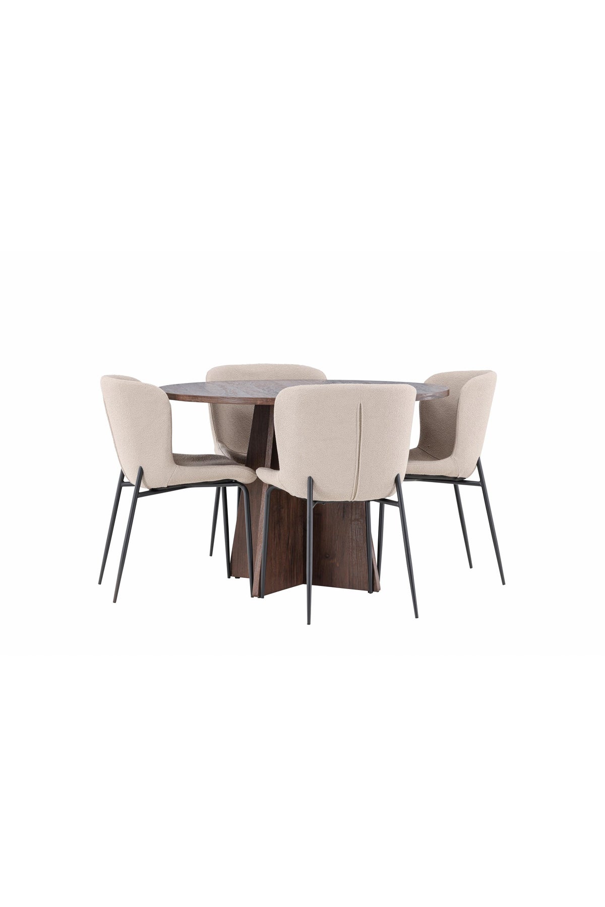 Bootcut Matbord med Modesto Stolarna – MDF