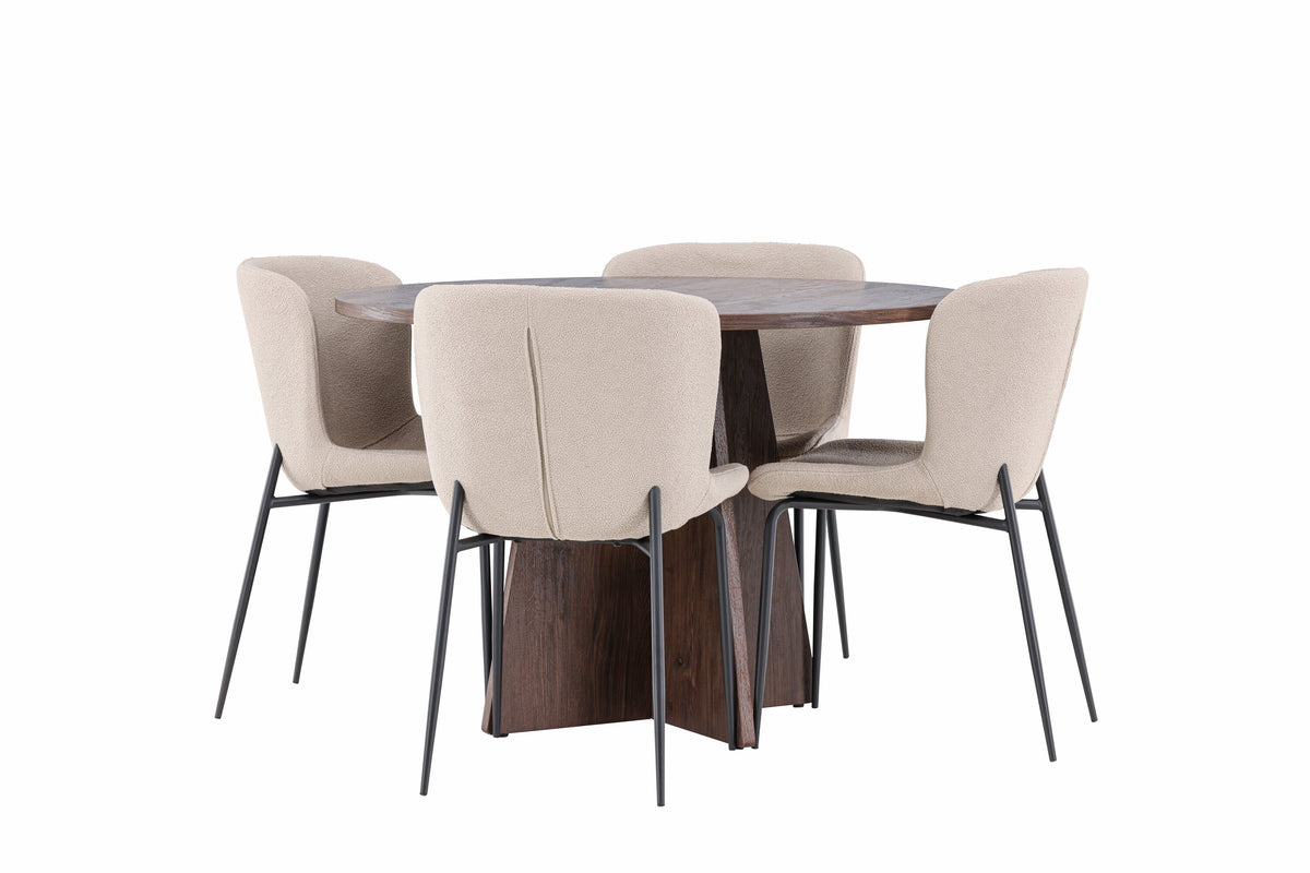 Bootcut Matbord med Modesto Stolarna – MDF