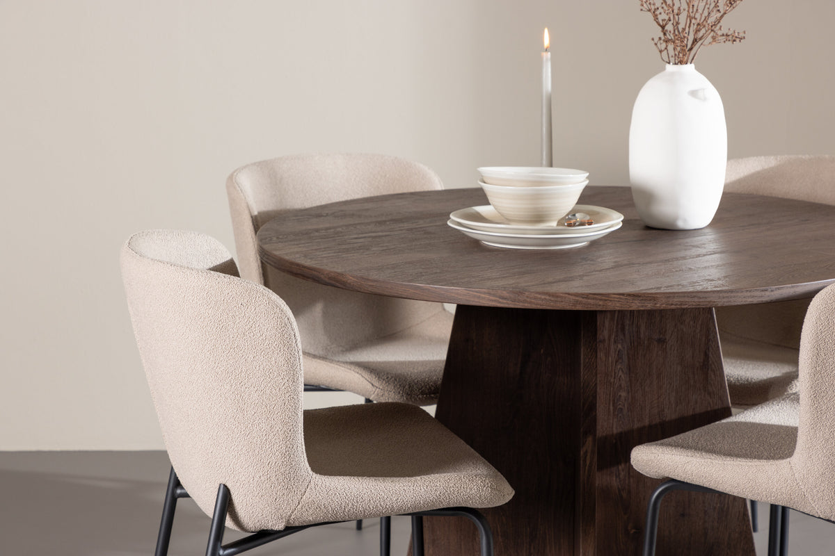Bootcut Matbord med Modesto Stolarna – MDF