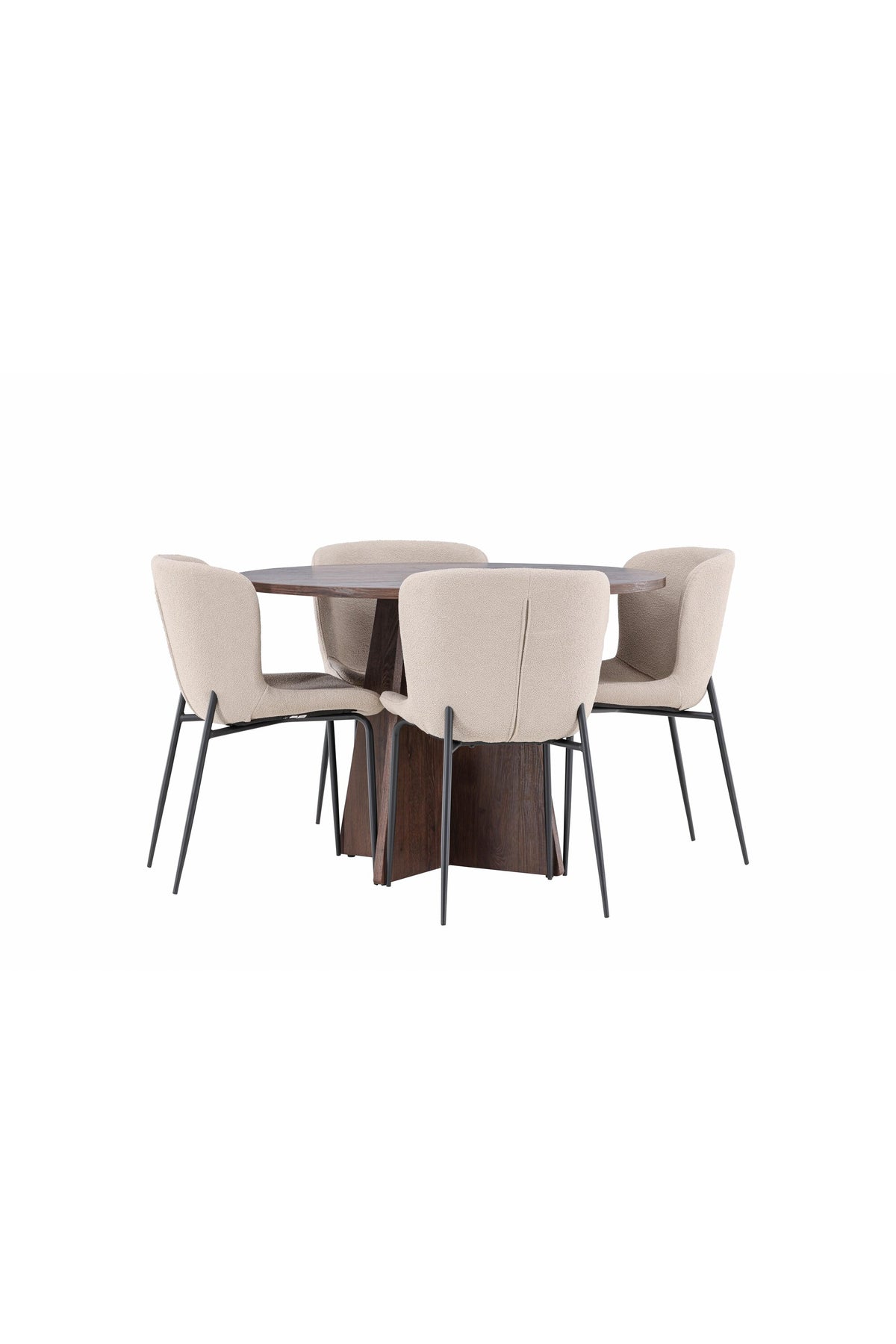 Bootcut Matbord med Modesto Stolarna – MDF