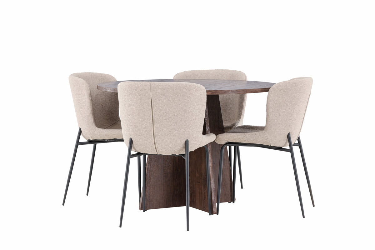Bootcut Matbord med Modesto Stolarna – MDF