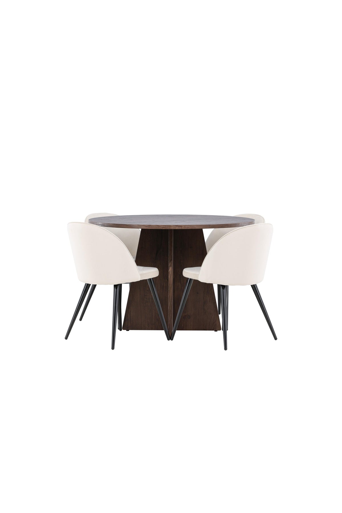 Bootcut Matbord med Velvet Stolarna – MDF