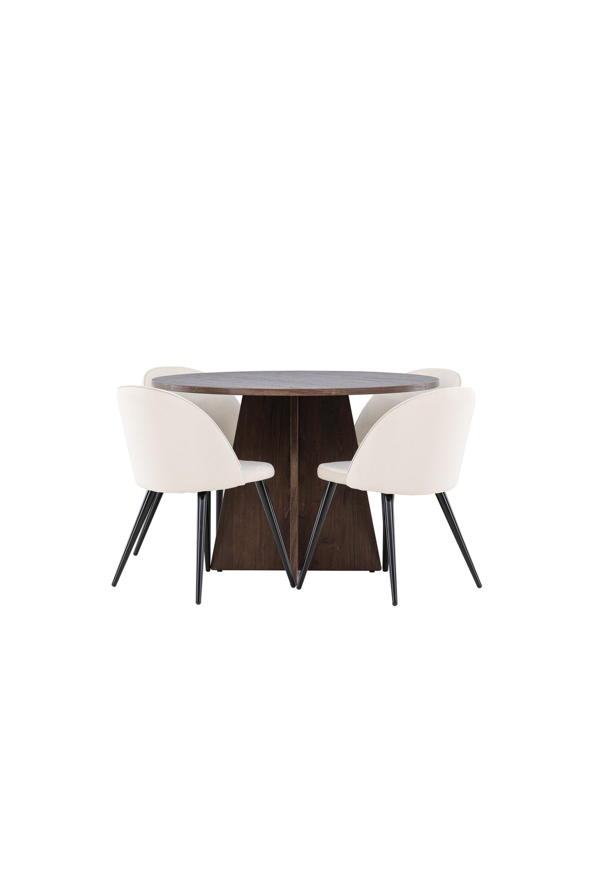 Bootcut Matbord med Velvet Stolarna – MDF