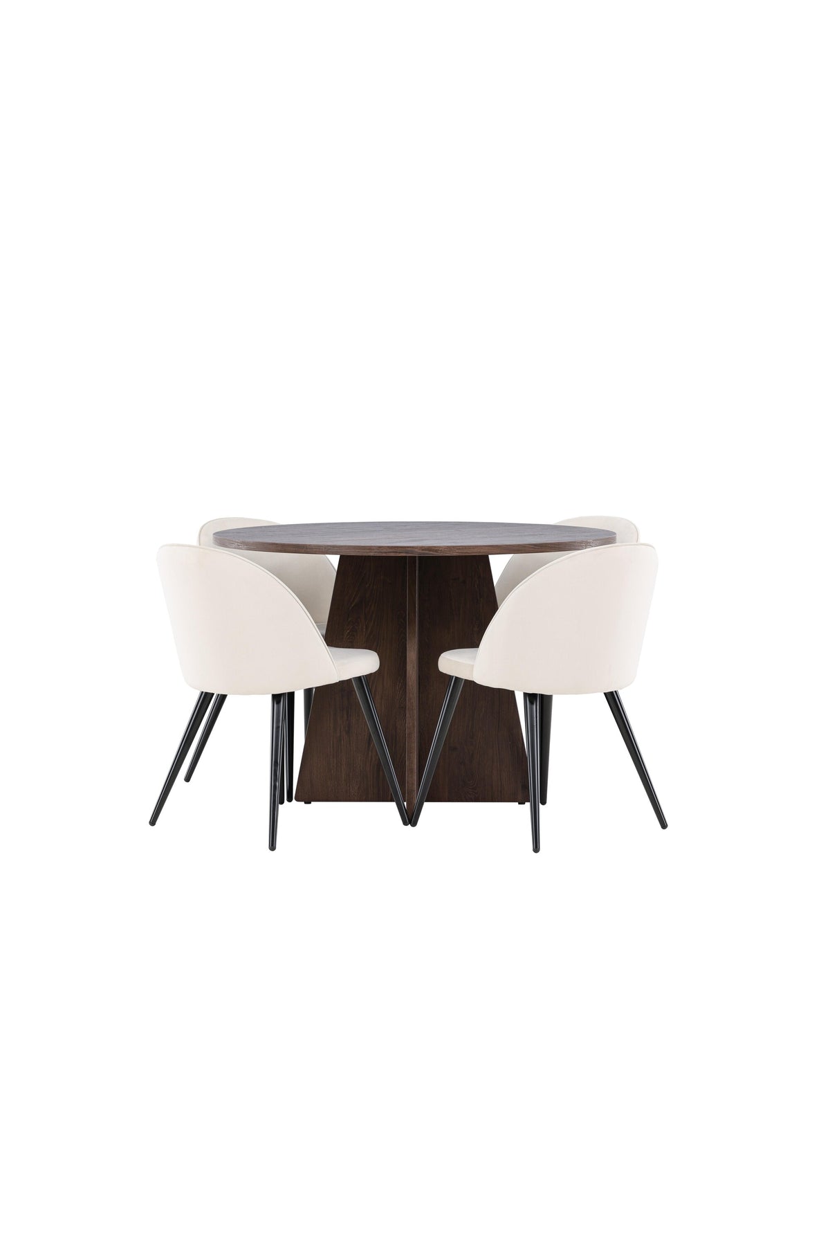 Bootcut Matbord med Velvet Stolarna – MDF