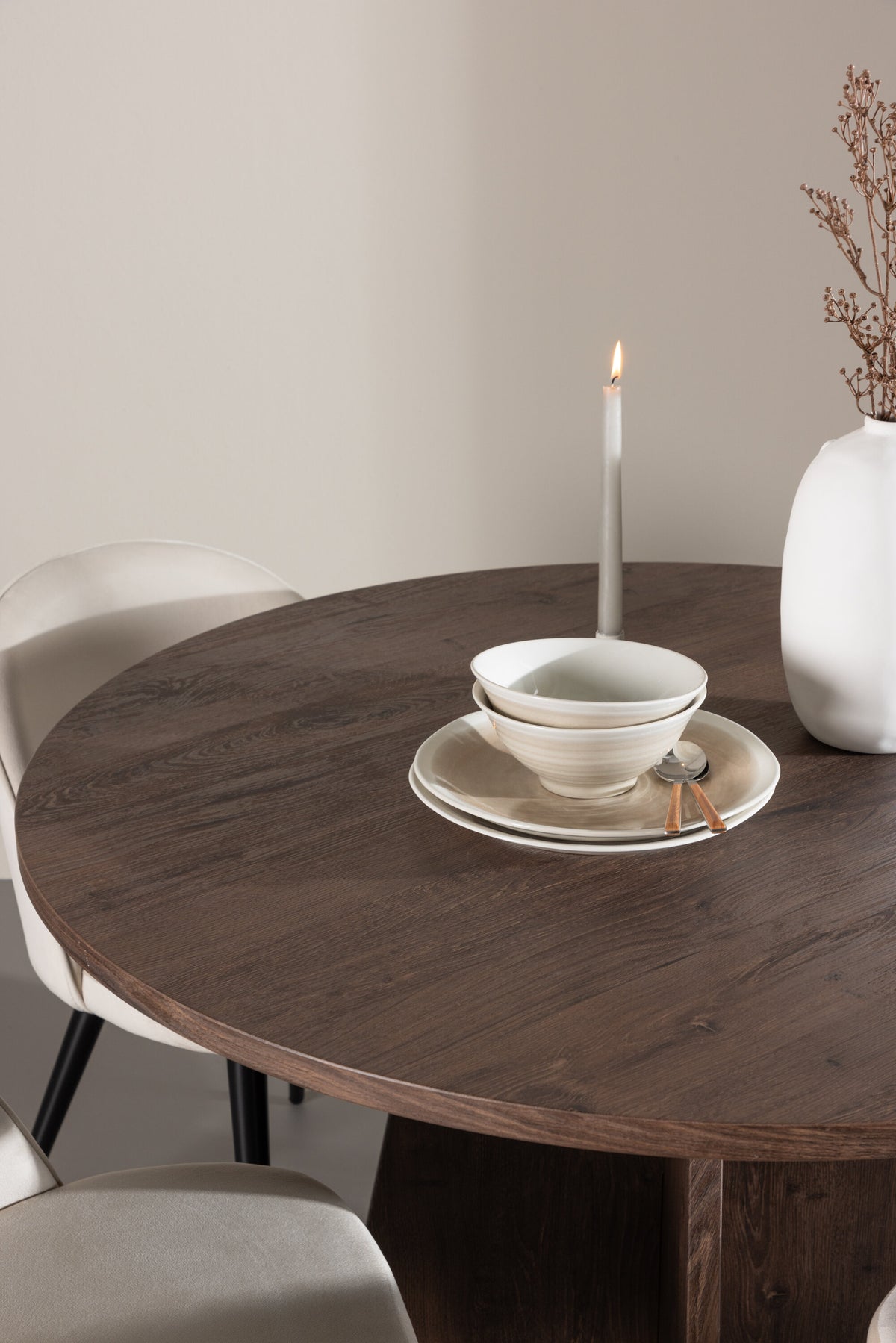 Bootcut Matbord med Velvet Stolarna – MDF