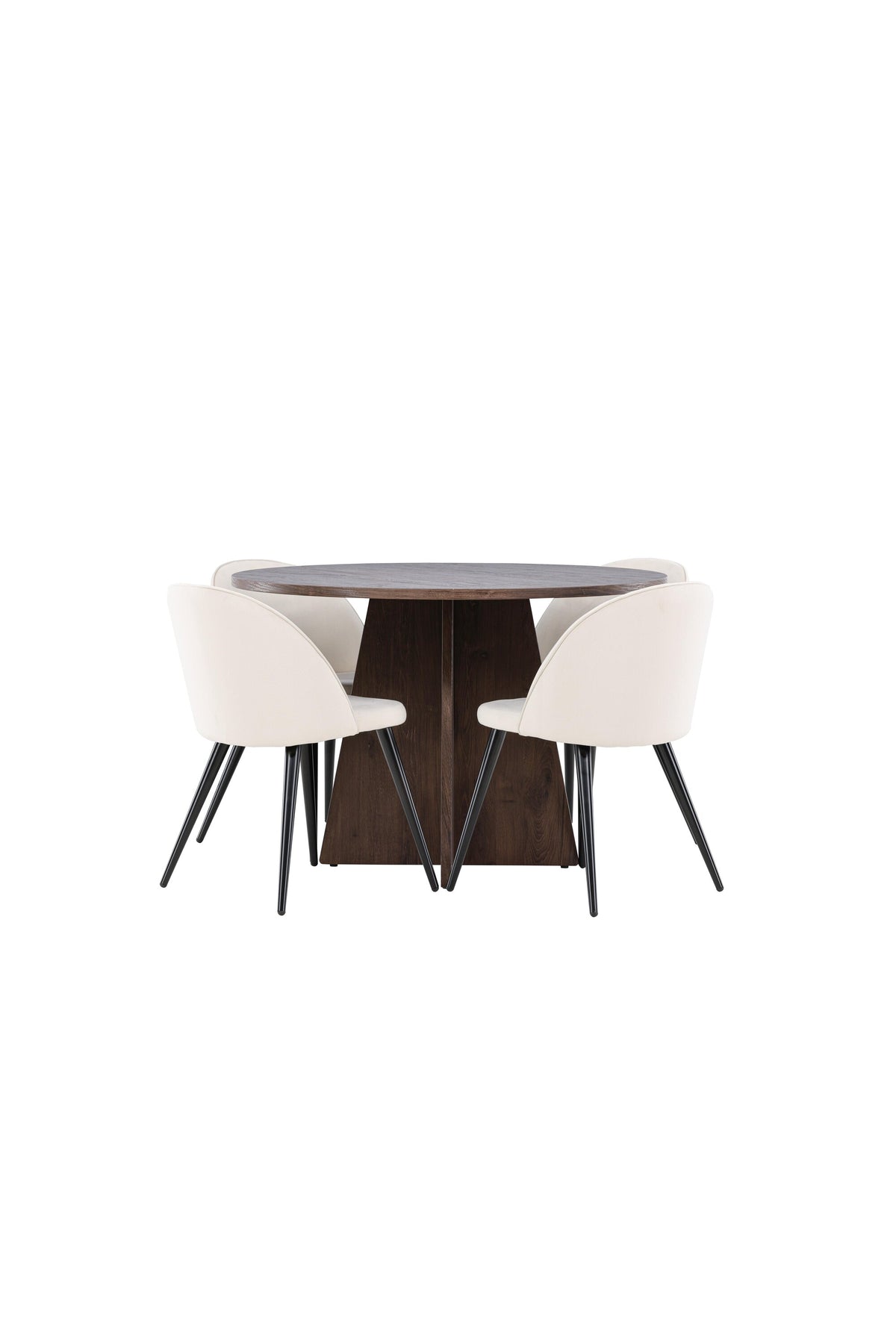 Bootcut Matbord med Velvet Stolarna – MDF