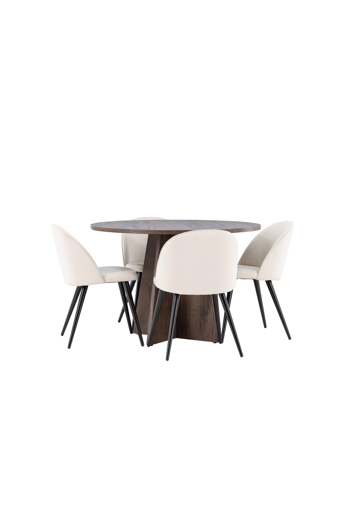 Bootcut Matbord med Velvet Stolarna – MDF