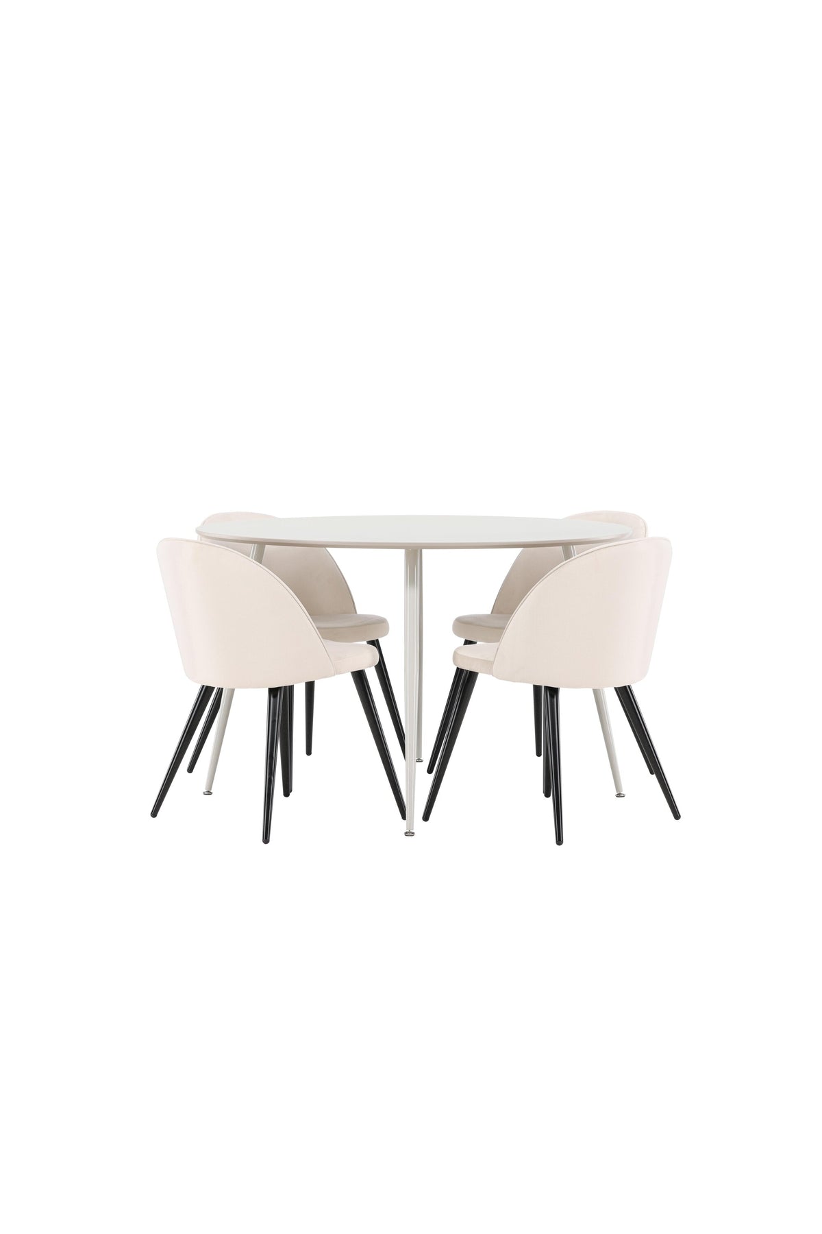 Plaza Matbord med Velvet Stolarna – MDF