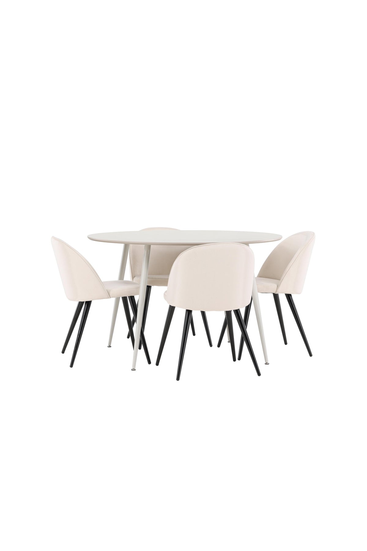 Plaza Matbord med Velvet Stolarna – MDF