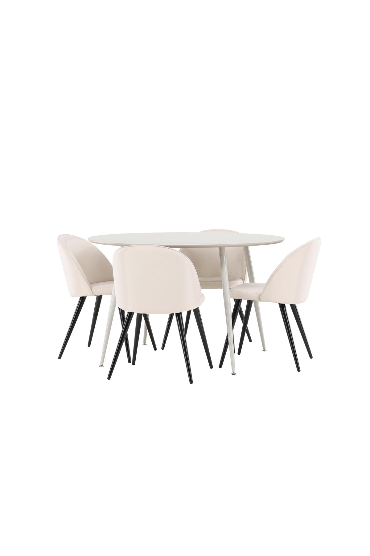 Plaza Matbord med Velvet Stolarna – MDF