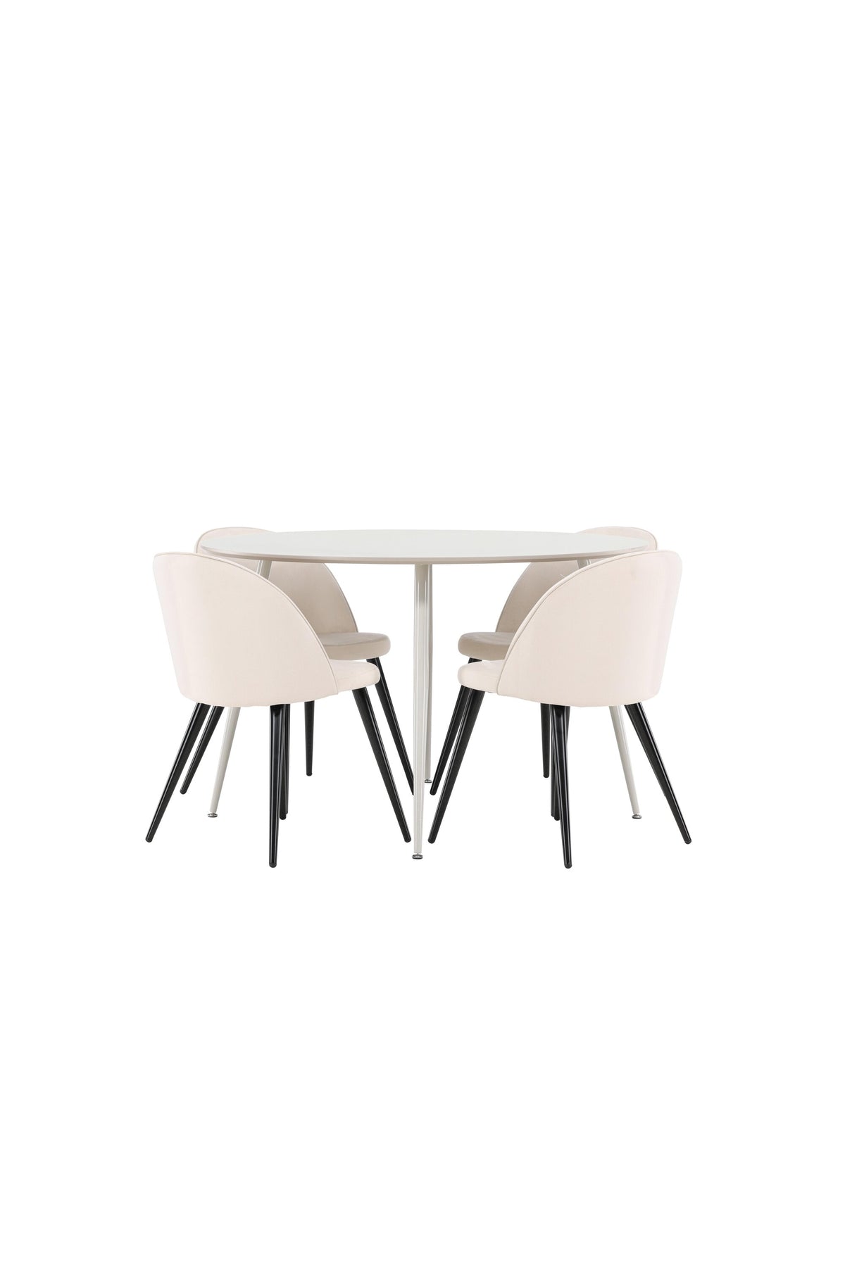 Plaza Matbord med Velvet Stolarna – MDF