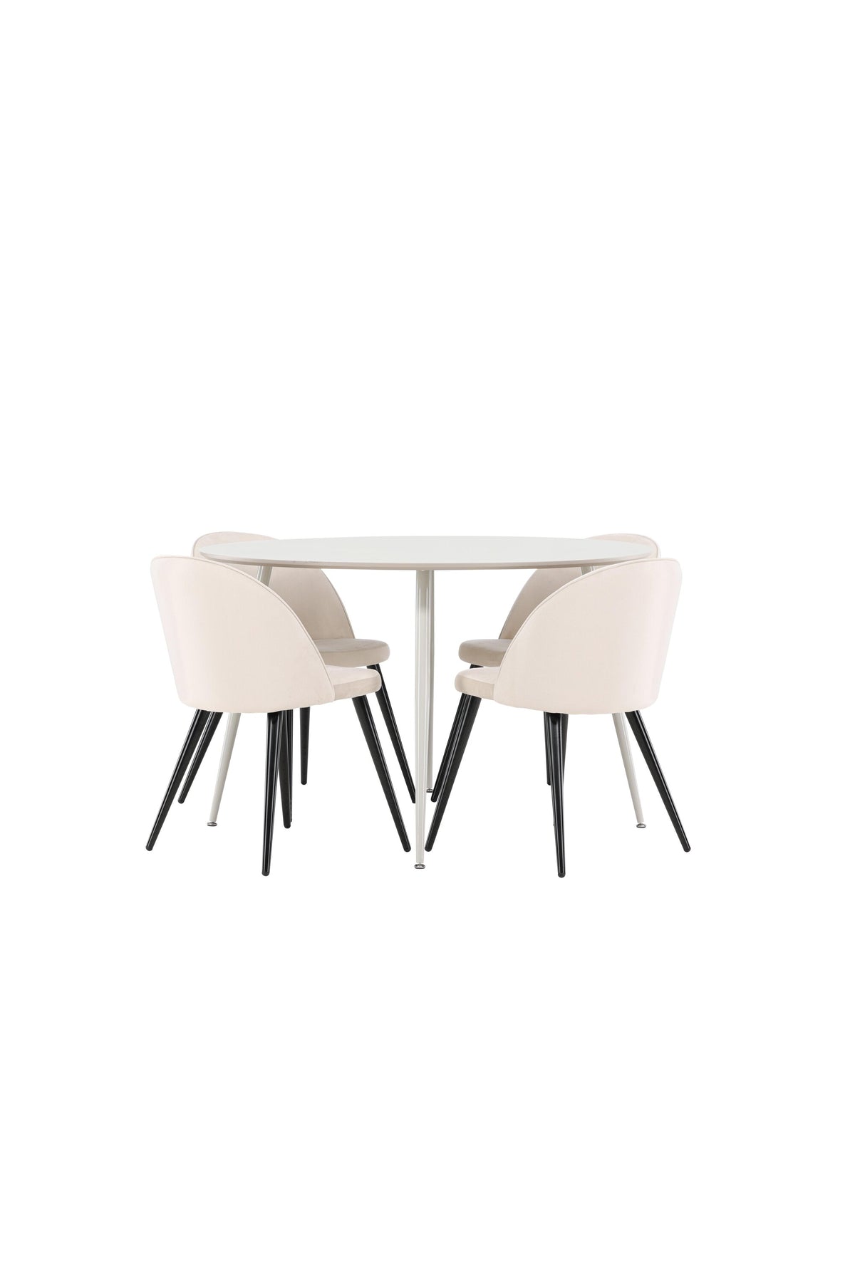 Plaza Matbord med Velvet Stolarna – MDF