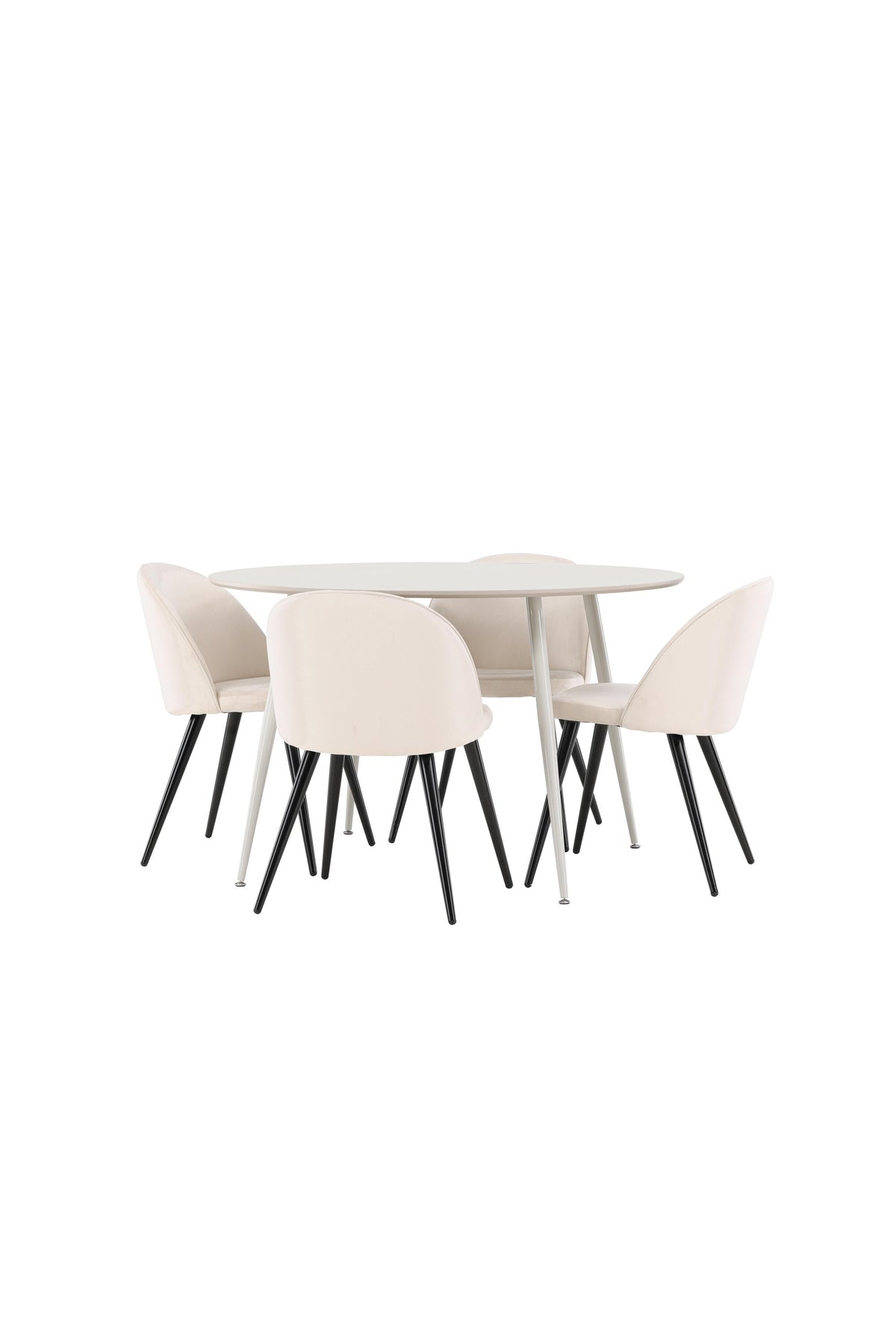 Plaza Matbord med Velvet Stolarna – MDF