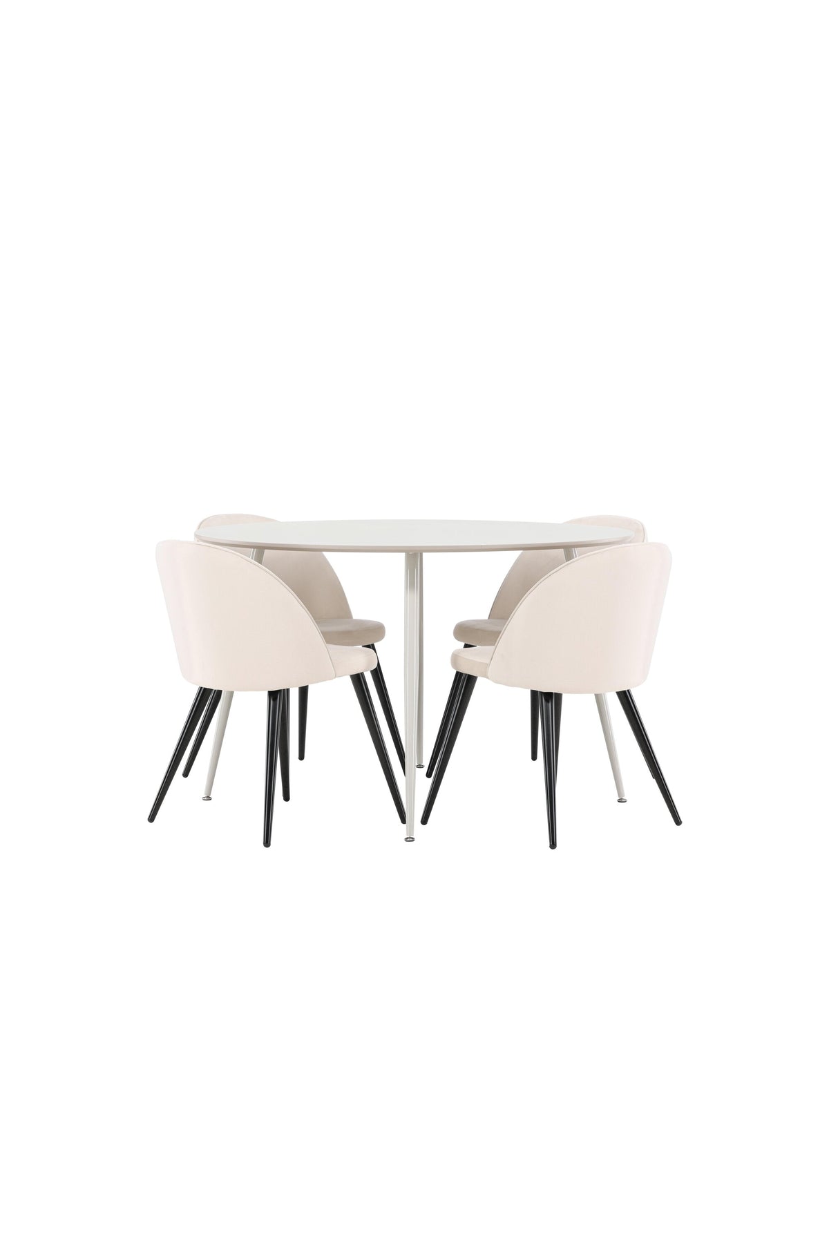 Plaza Matbord med Velvet Stolarna – MDF