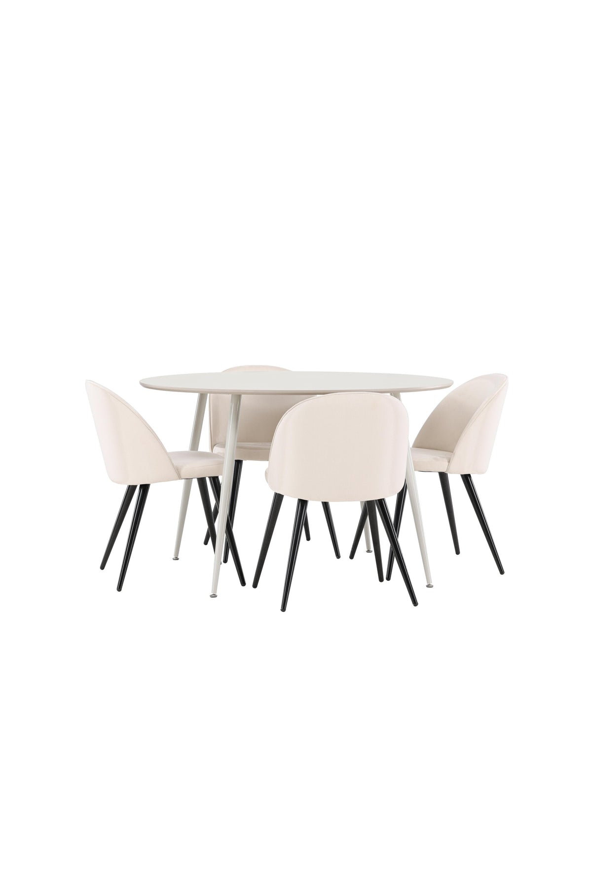 Plaza Matbord med Velvet Stolarna – MDF