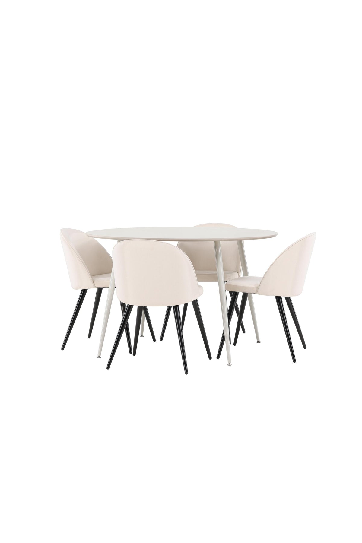 Plaza Matbord med Velvet Stolarna – MDF
