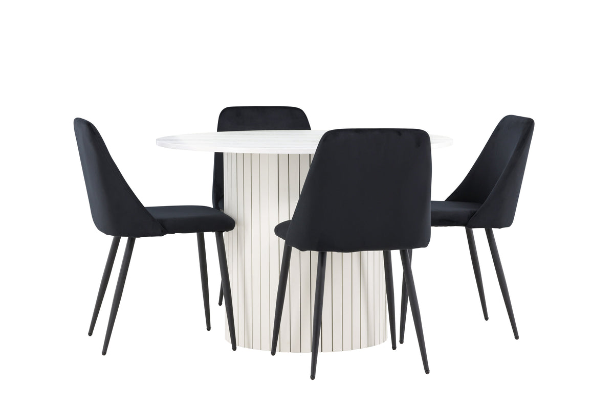 Härön Matbord med Night Stolarna – MDF