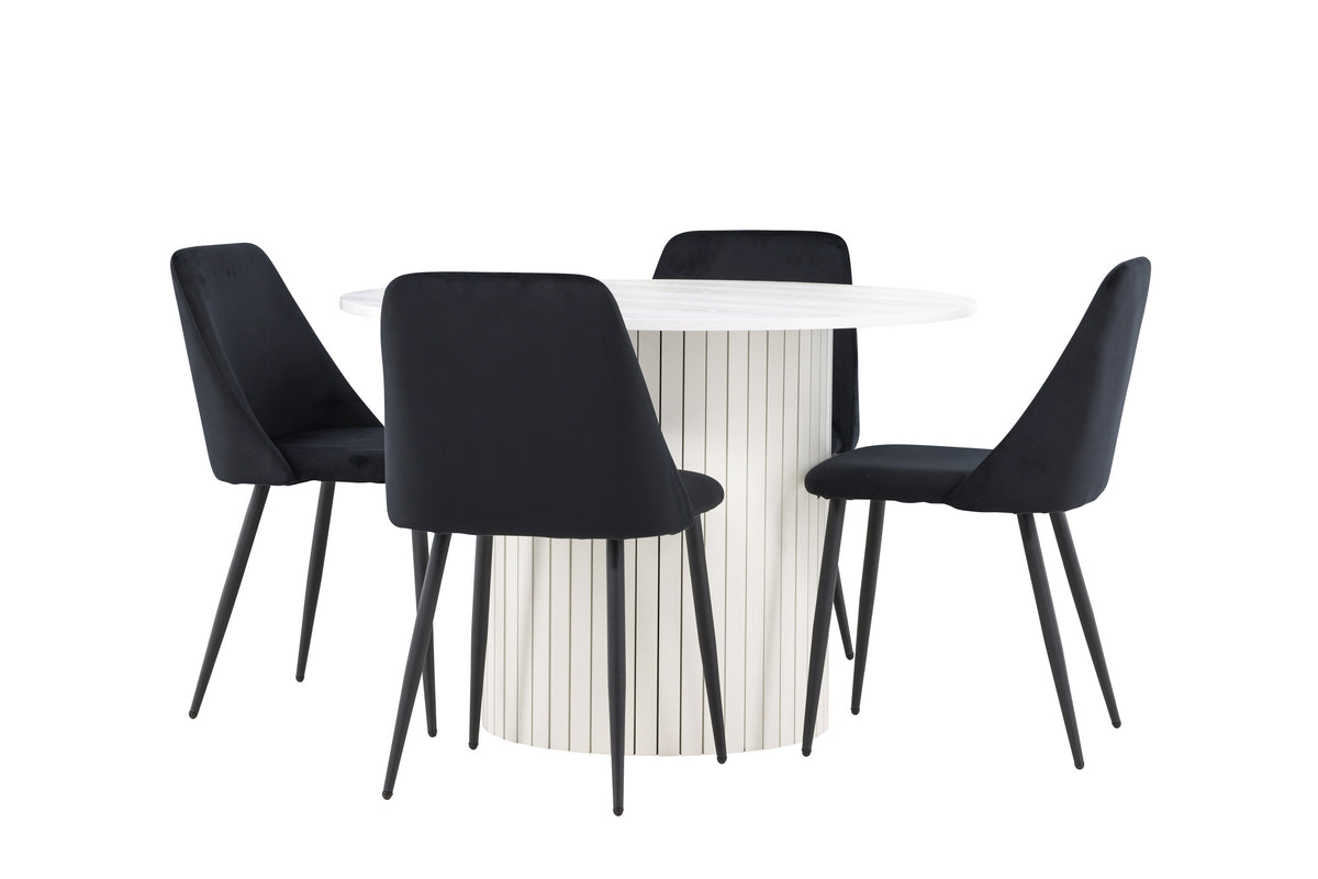 Härön Matbord med Night Stolarna – MDF
