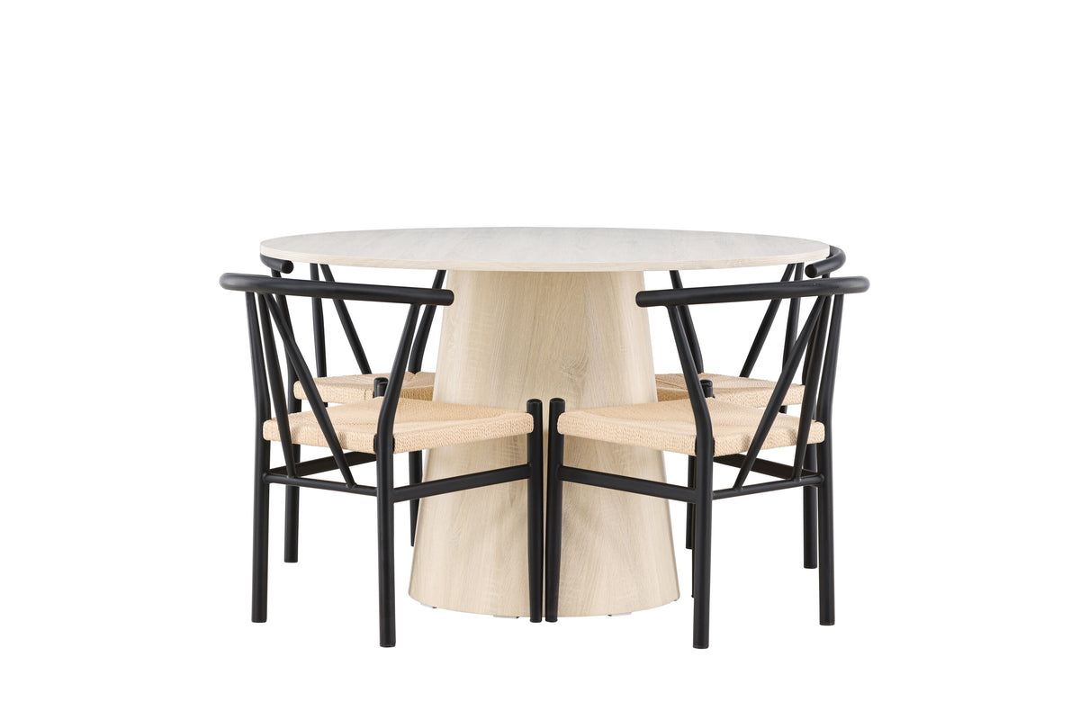 Lanzo Matbord med Alfons Stolarna – MDF