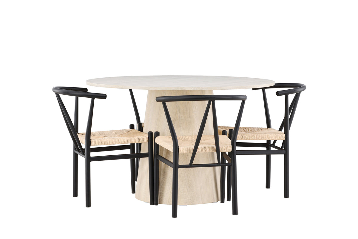 Lanzo Matbord med Alfons Stolarna – MDF
