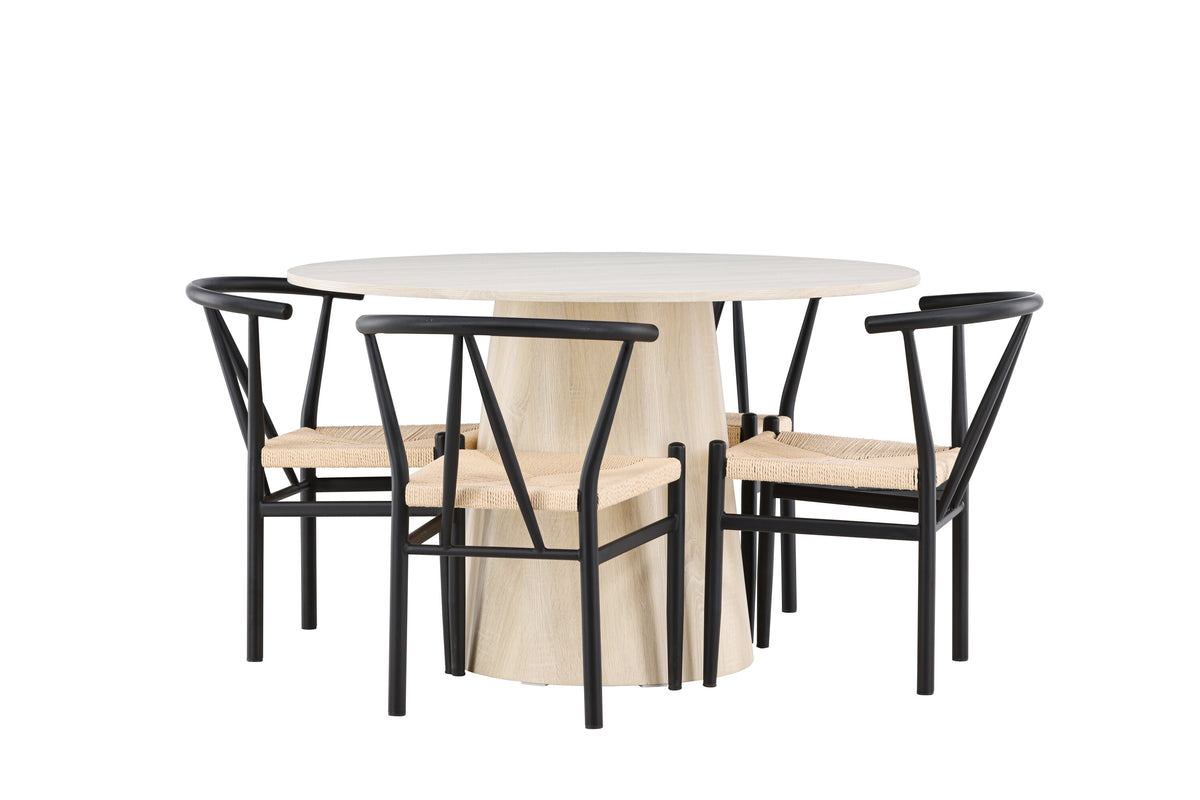 Lanzo Matbord med Alfons Stolarna – MDF