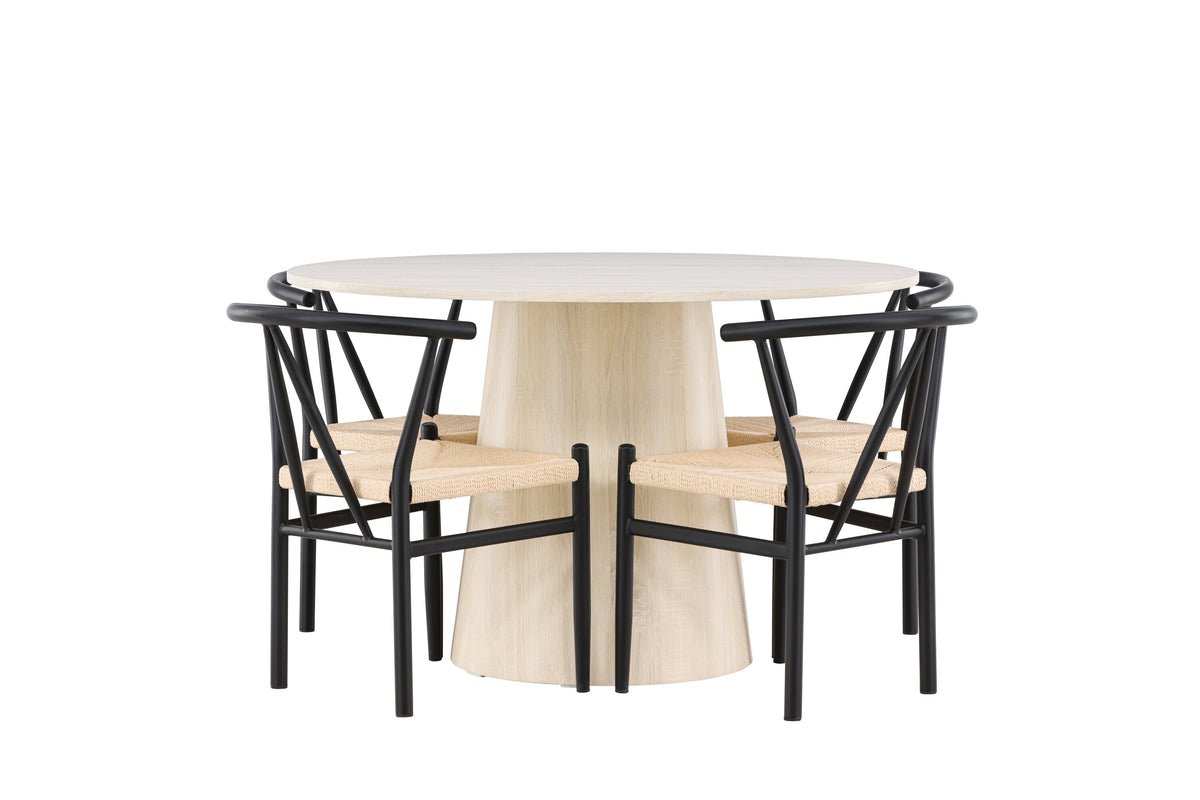 Lanzo Matbord med Alfons Stolarna – MDF