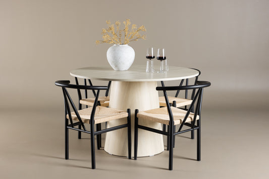 Lanzo Matbord med Alfons Stolarna – MDF