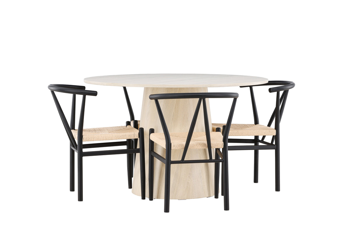 Lanzo Matbord med Alfons Stolarna – MDF
