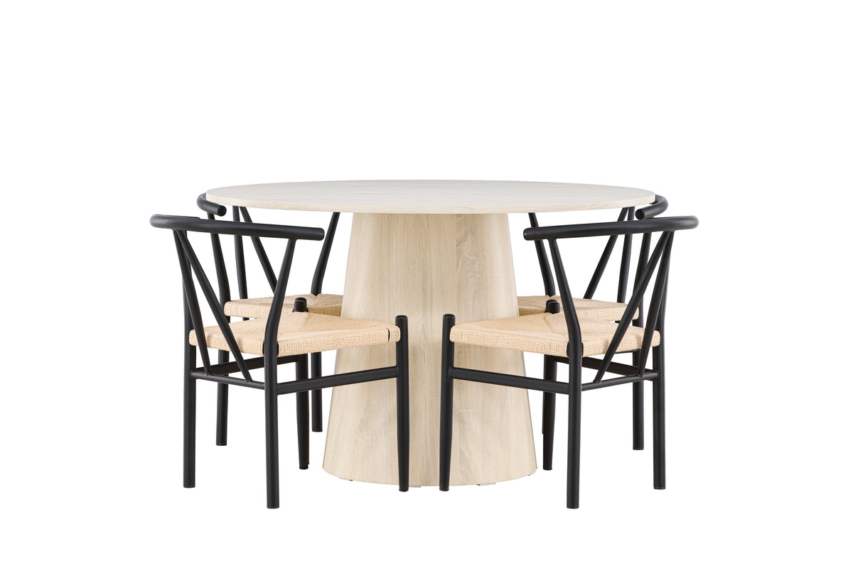 Lanzo Matbord med Alfons Stolarna – MDF
