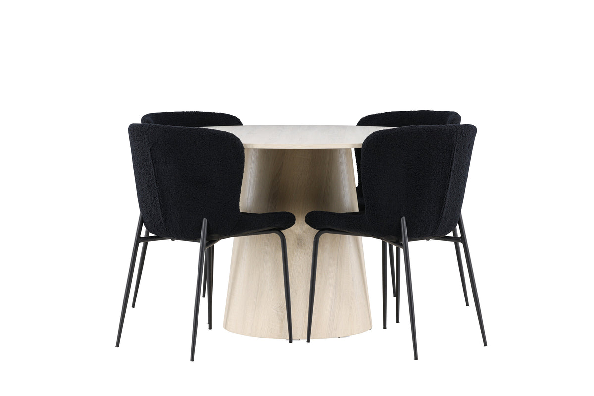 Lanzo Matbord med Modesto Stolarna – MDF
