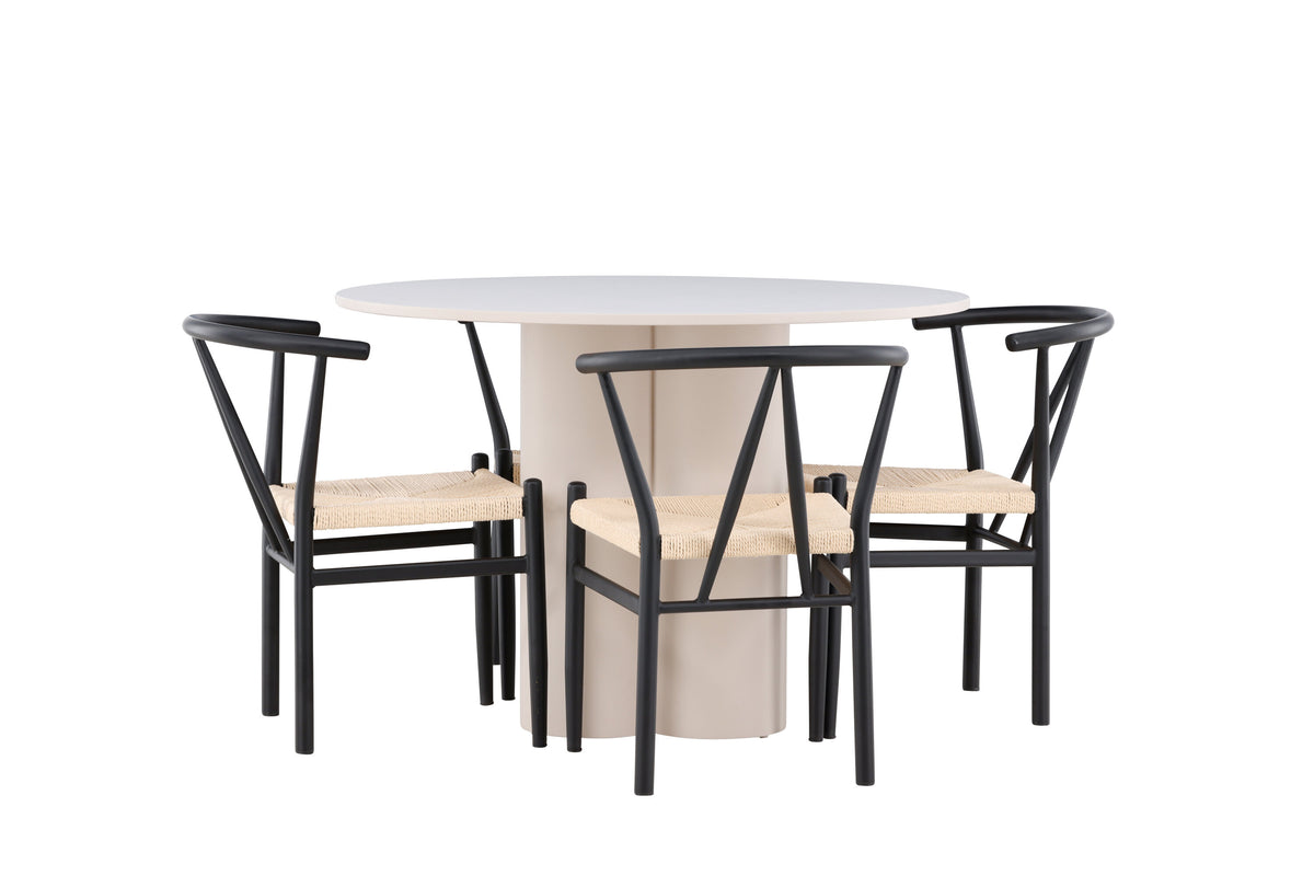 Olivia Matbord med Alfons Stolarna – MDF