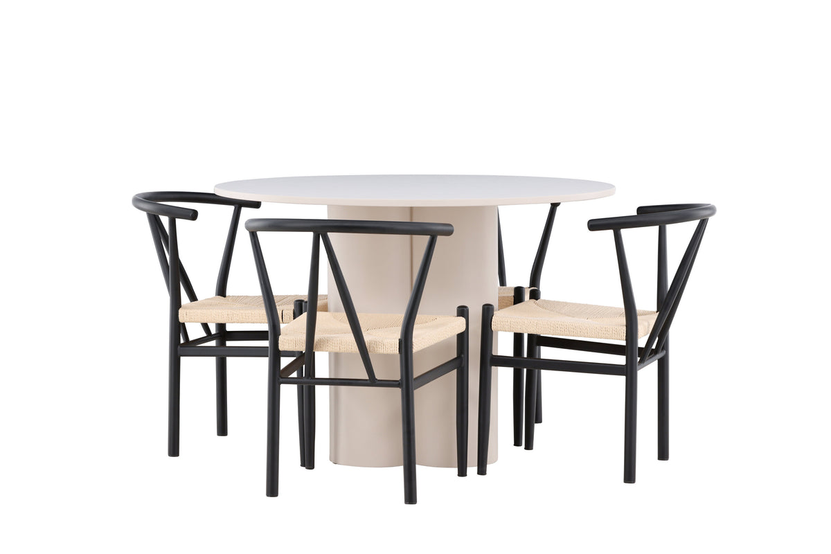 Olivia Matbord med Alfons Stolarna – MDF