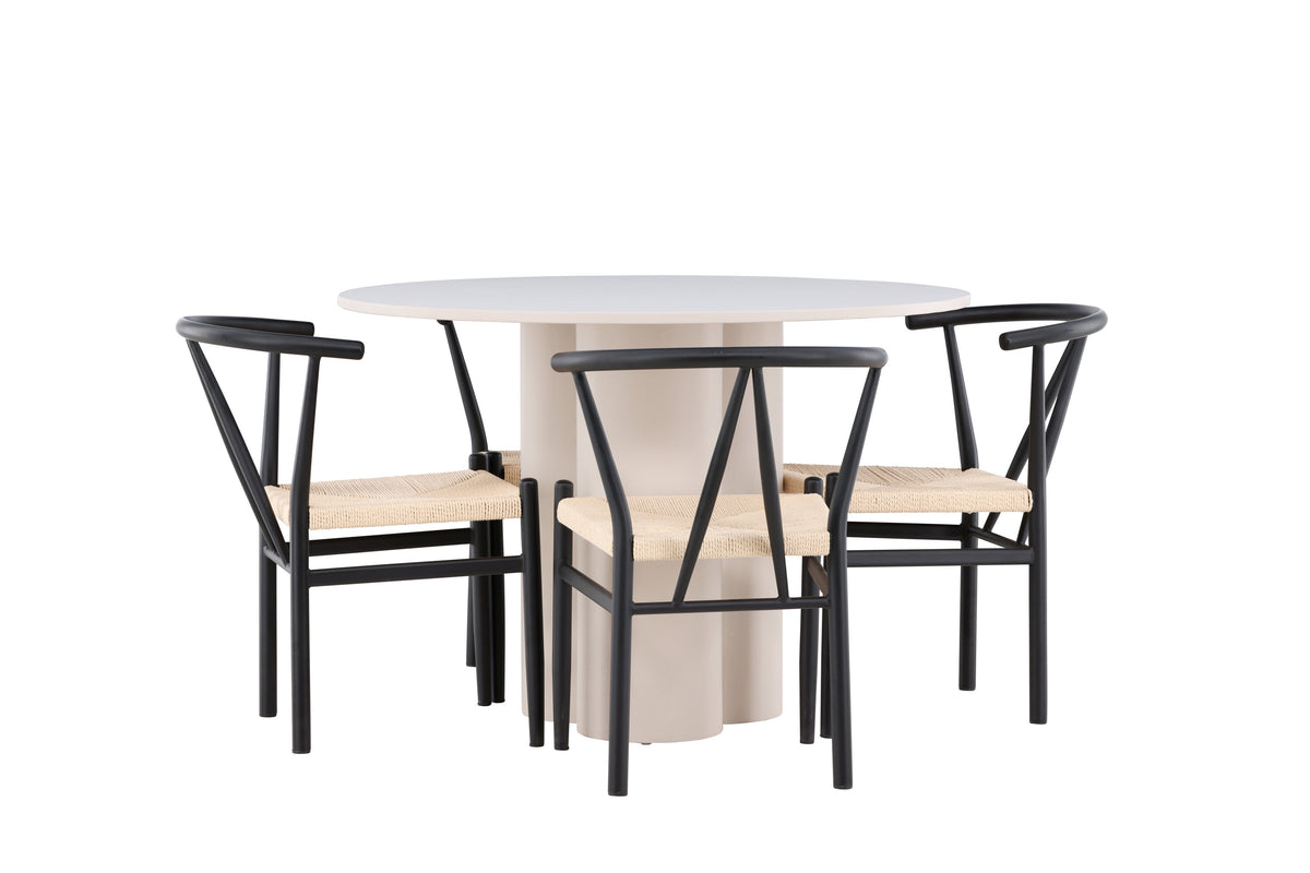 Olivia Matbord med Alfons Stolarna – MDF