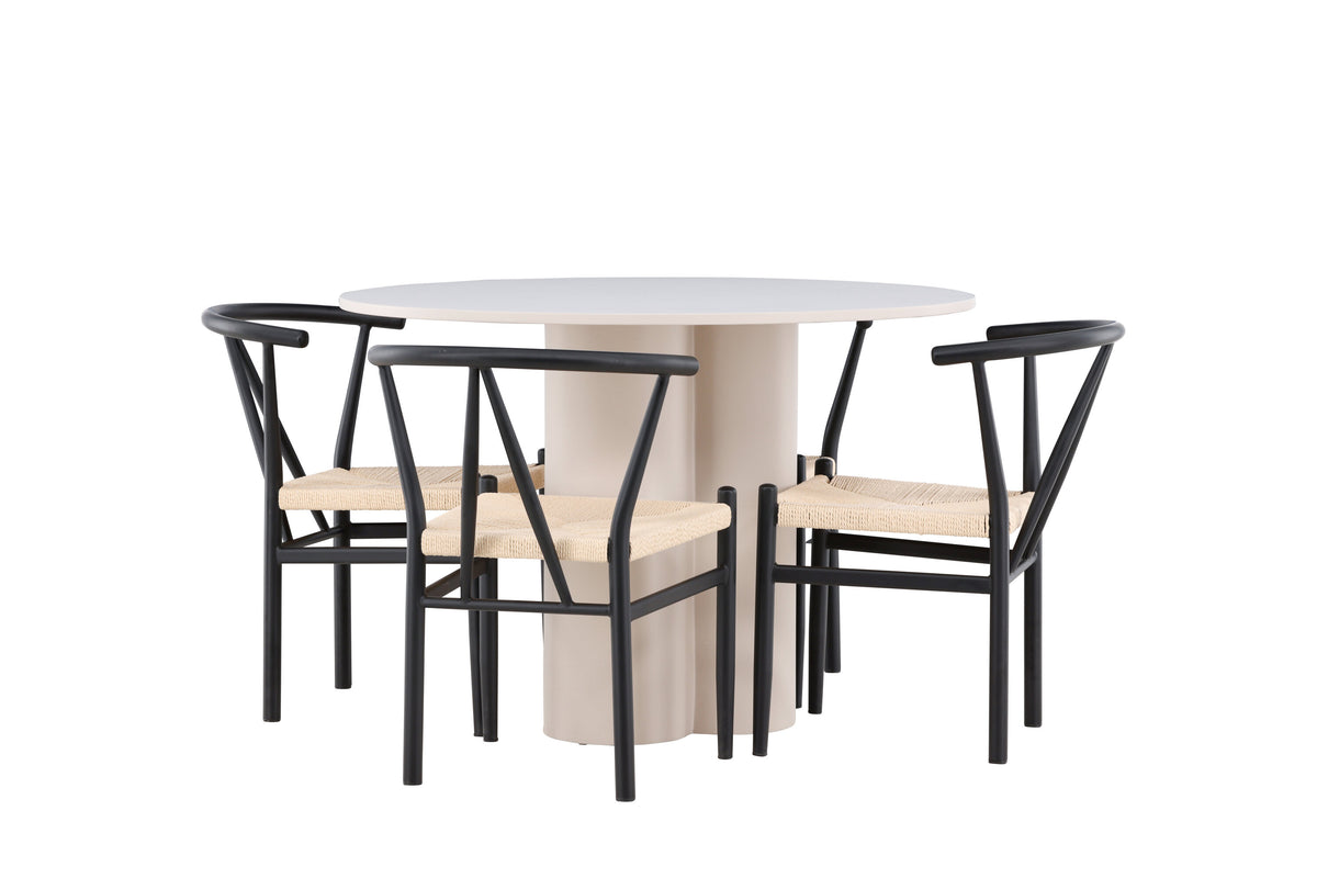 Olivia Matbord med Alfons Stolarna – MDF