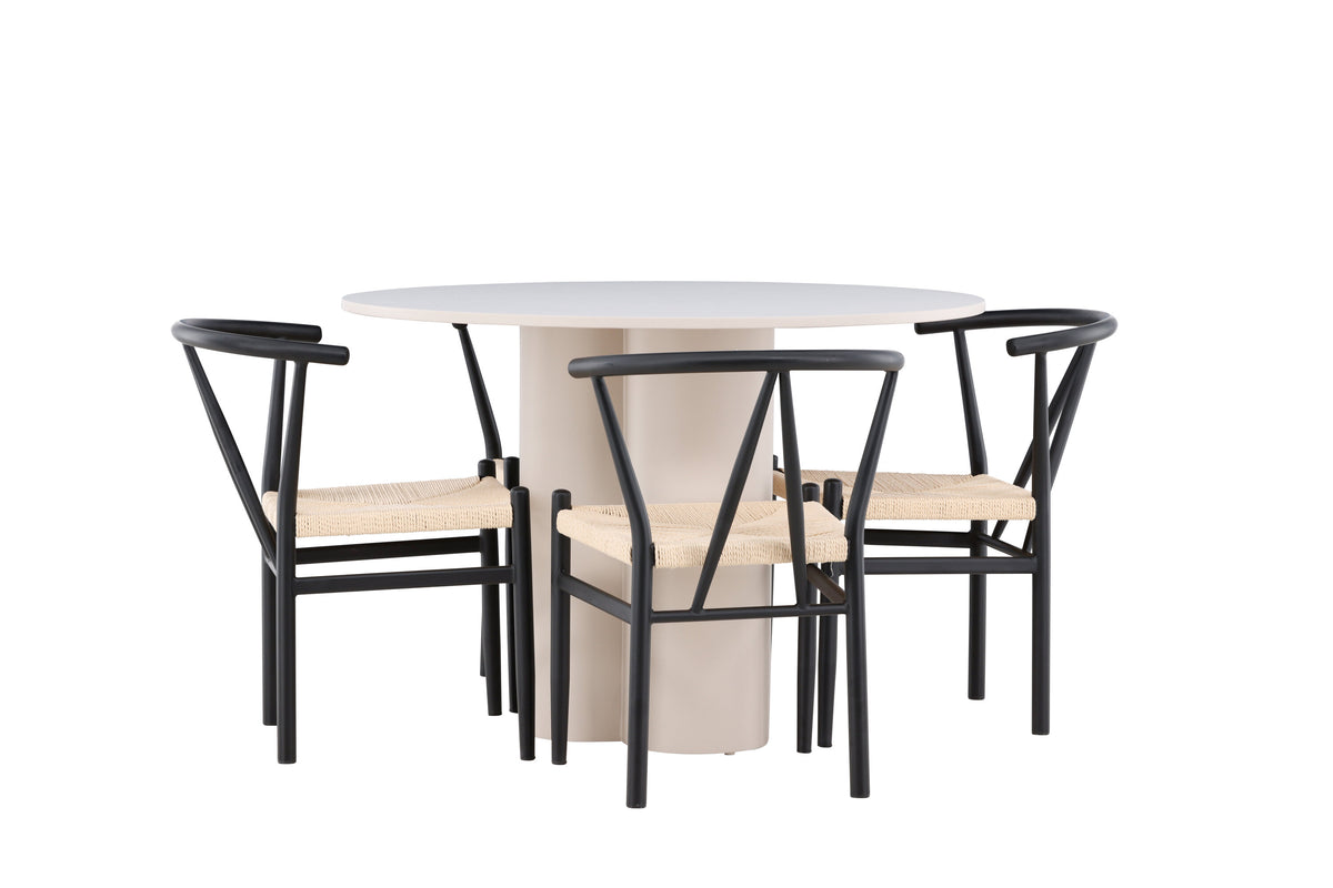 Olivia Matbord med Alfons Stolarna – MDF