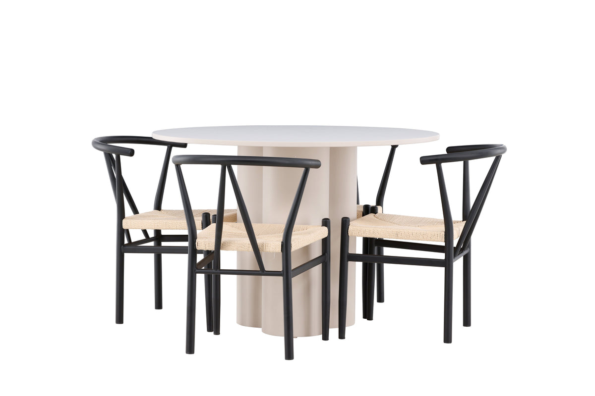 Olivia Matbord med Alfons Stolarna – MDF