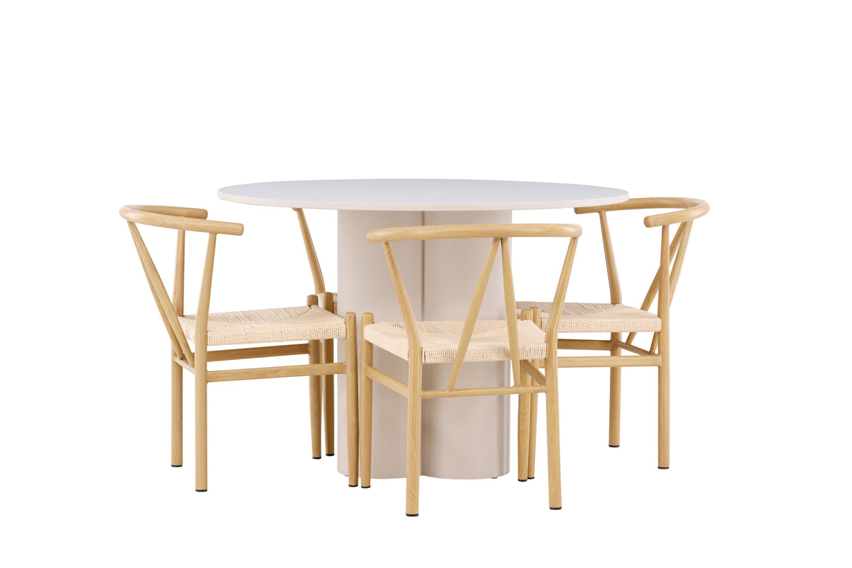 Olivia Matbord med Alfons Stolarna – MDF