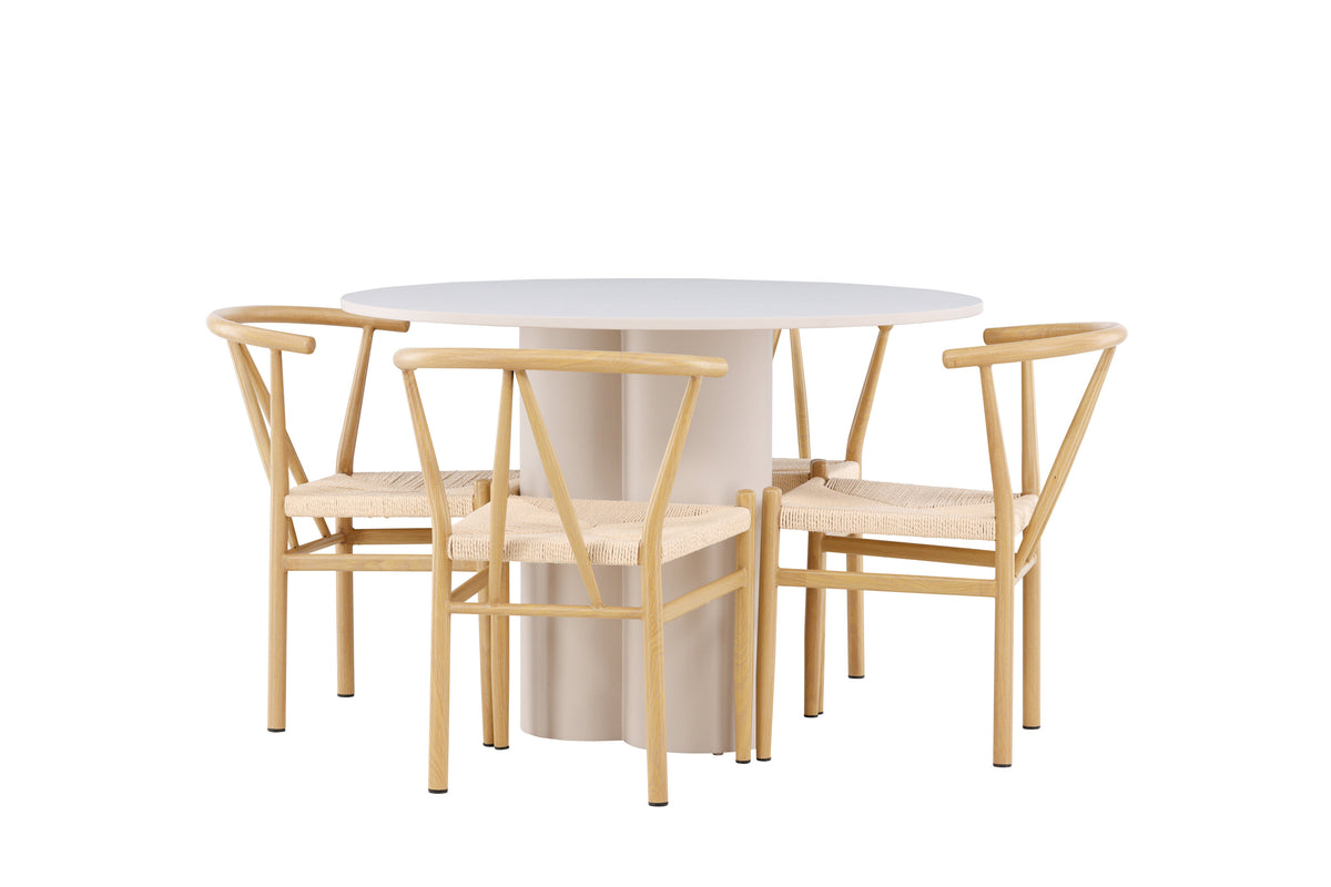 Olivia Matbord med Alfons Stolarna – MDF